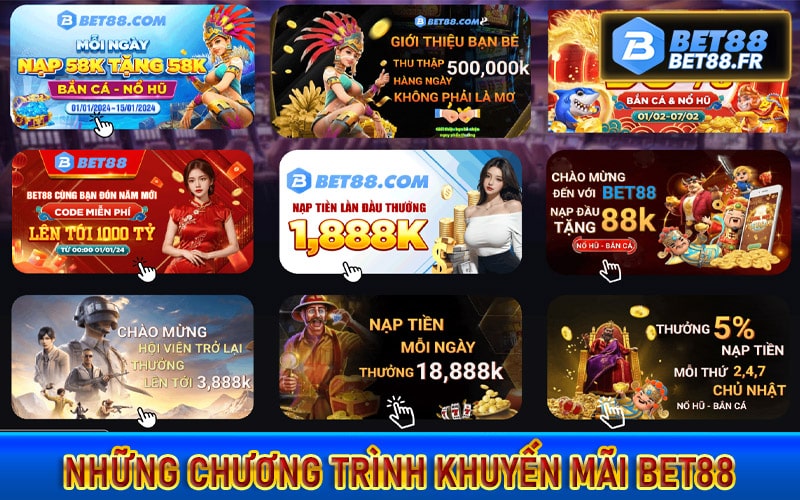 Những chương trình khuyến mãi bet88 siêu hấp dẫn 